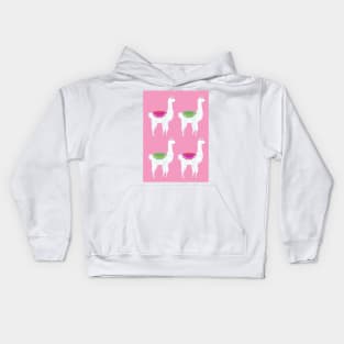 Acrylic fun llama pattern Kids Hoodie